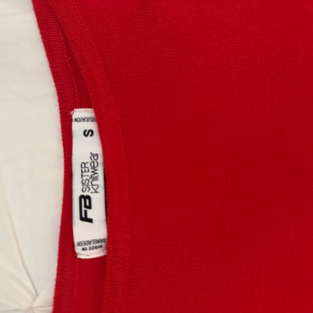 Red Ruffled Women's Top - Picture 2 of 2